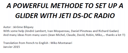 Nastavení modelu větroně JETI DC-DS