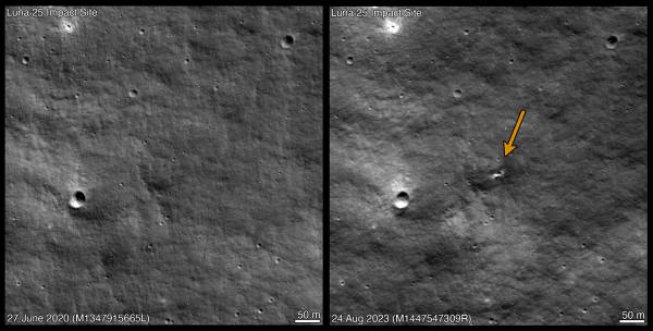 Měsíc nový kráter Luna25